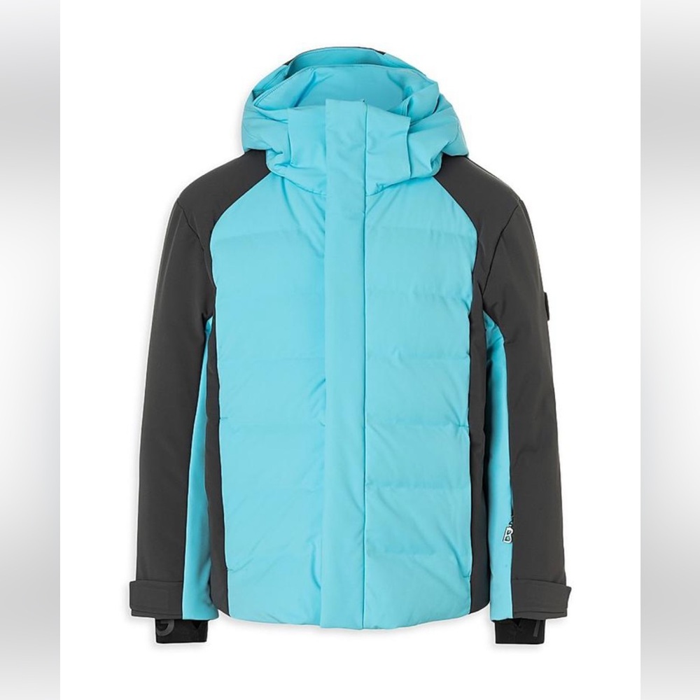 Bogner Kids Ski Jacket Coat Nils Gray and Light Blue Boys‎ Girls Size Large